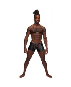 Fetish Poseidon Nylon Spandex Tear Off Cup Thong Short Black L/lx