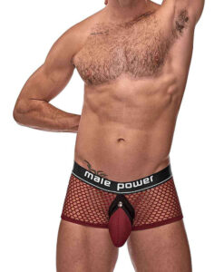 Cock Pit Net Mini Cock Ring Short - Small - Burgundy
