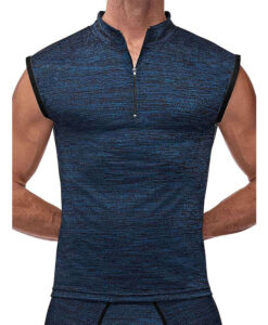 Peak Performance Zipper Muscle Tank Blue X-Large