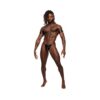 Pisces Pu Leather Bicep & Back Harness Black O/s