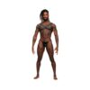 Virgo Pu Leather Chest Harness W/zipper Detail Black O/s