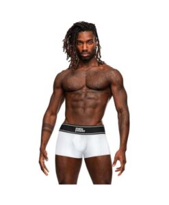 Male Power Modal Rib Pouch Short White L