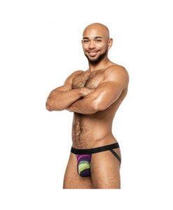 Male Power Galactic Strappy Ring Jock Print S/m