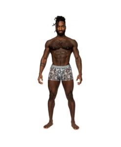Male Power Sheer Prints Seamless Sheer Short Optical S