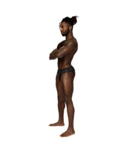 Male Power Sassy Lace Skirt Jock Black L/xl