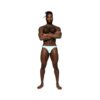 Male Power Easy Breezy Thong Sleeve Aqua L/xl