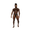 Male Power Rude Awakening Strap Thong Black L/xl