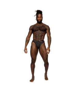 Male Power Rude Awakening Strap Thong Black L/xl