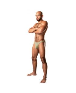 Male Power Cabana Banana Bong Thong Yellow/grey S/m