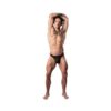 Male Power Show Stopper Thong Silver Mesh Dot S/m
