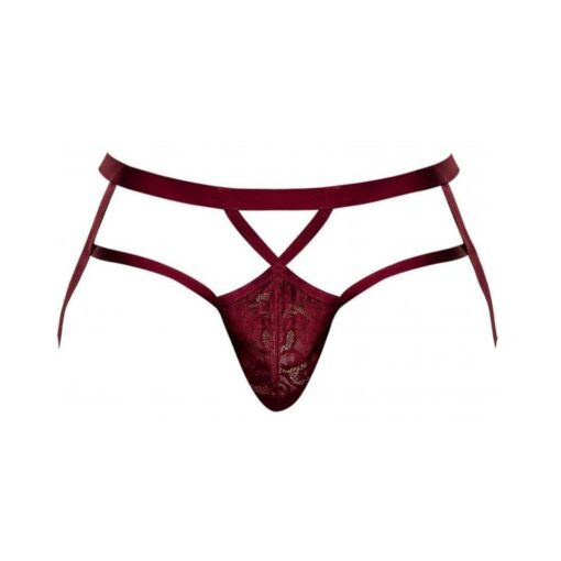 Lucifer Strappy Jock Burgundy S/m - Image 2