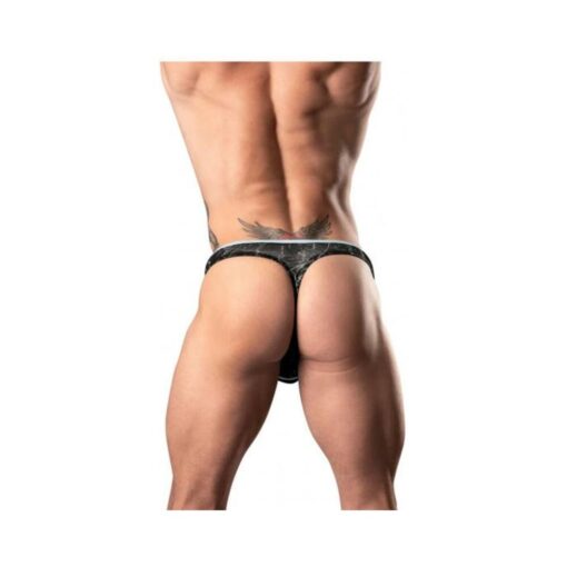 Male Power Marble Mesh Mini Thong Black S/m