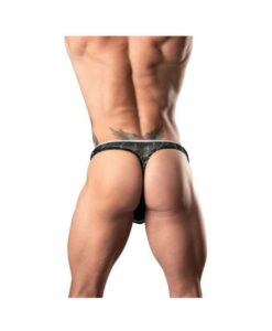 Male Power Marble Mesh Mini Thong Black L/xl
