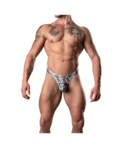 Your Lace Or Mine Thong Red White & Blue S/m
