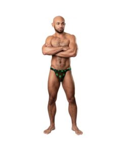 Male Power Hazy Dayz Jock Pot Leaf L/xl