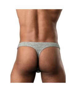 Alternative view of Ribbed & Ready Thong Grey S/m