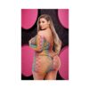 Lapdance Fencenet Rainbow Mini Dress Q/s