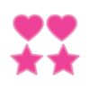 Peekaboo Gitd Hearts/stars Hot Pink