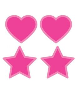 Peekaboo Gitd Hearts/stars Hot Pink