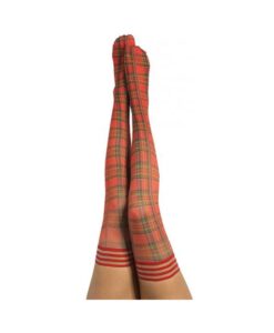 Kixies Grace Plaid Thigh-high Red Size A