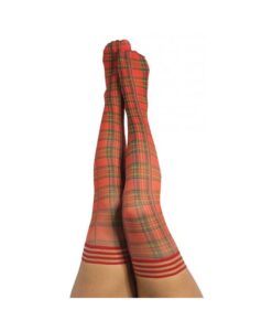 Kixies Grace Plaid Thigh-high Red Size D