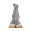 Kixies On Point Collection Par 4 Grey Argyle Thigh-high Stockings Size C