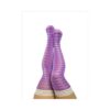 Kixies On Point Collection Par 4 Purple Argyle Thigh-high Stockings Size D