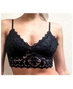Kixies Lace Bralette Black Large Hanging