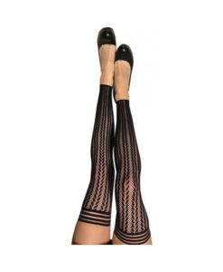 Kixies Lindsay Footless Fishnet Thigh-highs - Size C