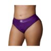 Ouch! Vibrating Strap-on Thong With Removable Butt Straps Purple Xl/xxl