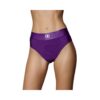 Ouch! Vibrating Strap-on Thong With Removable Butt Straps Purple Xs/s
