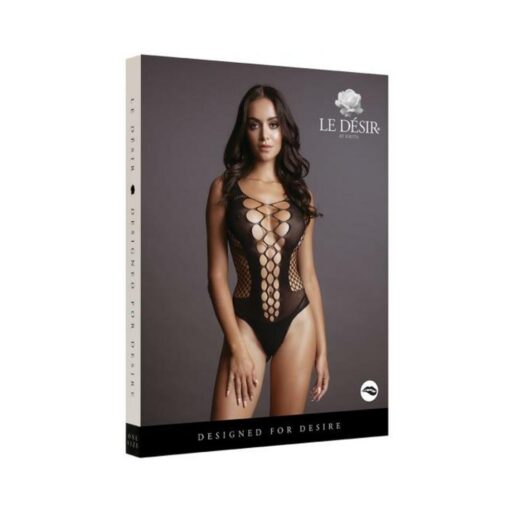 Shots Le Desir Contrast Fence Net Teddy Os Black - Image 3