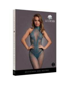 Le Desir Fishnet And Lace Bodystocking Ocean Deep O/s