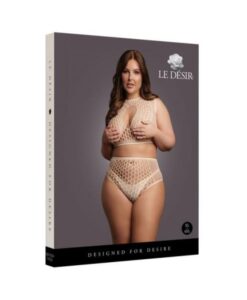 Le Desir Duo Net Key-hole Bra Set Sandy Beach Queen Size