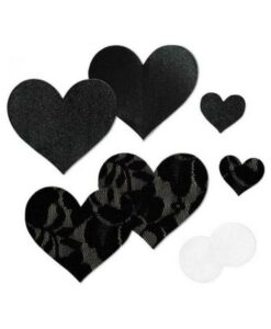 Nippies Basic Black Hearts Pasties Size C