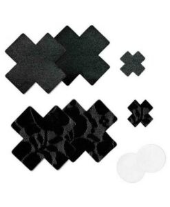 Nippies Basic Black Crosses Pasties Size B