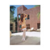Dreamgirl Sheer Thigh-high Stockings With Plain Top And Back Seam White Os