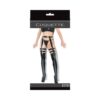 Coquette Thigh-high Wetlook Stockings With Garters Black Osq