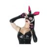 Bunny Mask & Gloves Black OS Hanging