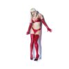 Matte Wetlook Stay Up Stocking Merlot O/s Xl