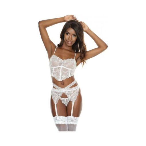 Bra, Garterbelt, And G-string White Os Hanging - Image 2
