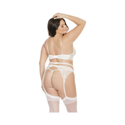 Diva Bra, Garterbelt, And G-string White Os Xl - Image 3