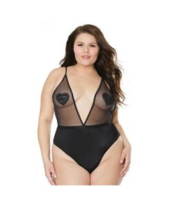 Crotchless Teddy Black Os Xl Hanging