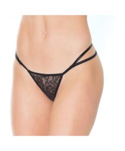 Adjustable G-string Black Os Hanging