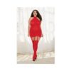 Sheer Garter Dress Red Q/s