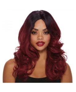 Long Curly Wig Red Ombr