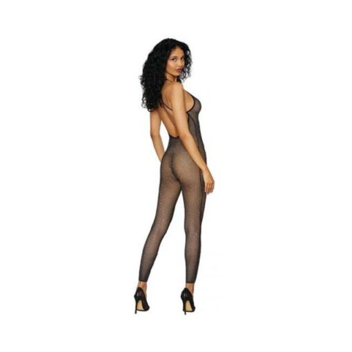 Silver Metallic Fishnet Catsuit Bodystocking O/s - Image 2