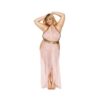 Dreamgirl Snake Charmer Costume Skirted Mesh Teddy With Gold Disc Accents & Headpiece Pink Queen Siz