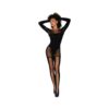 Dreamgirl Fishnet Teddy Bodystocking Black O/s
