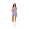 Asymmetrical Chemise W/ Lace Pattern Hydrangea O/s